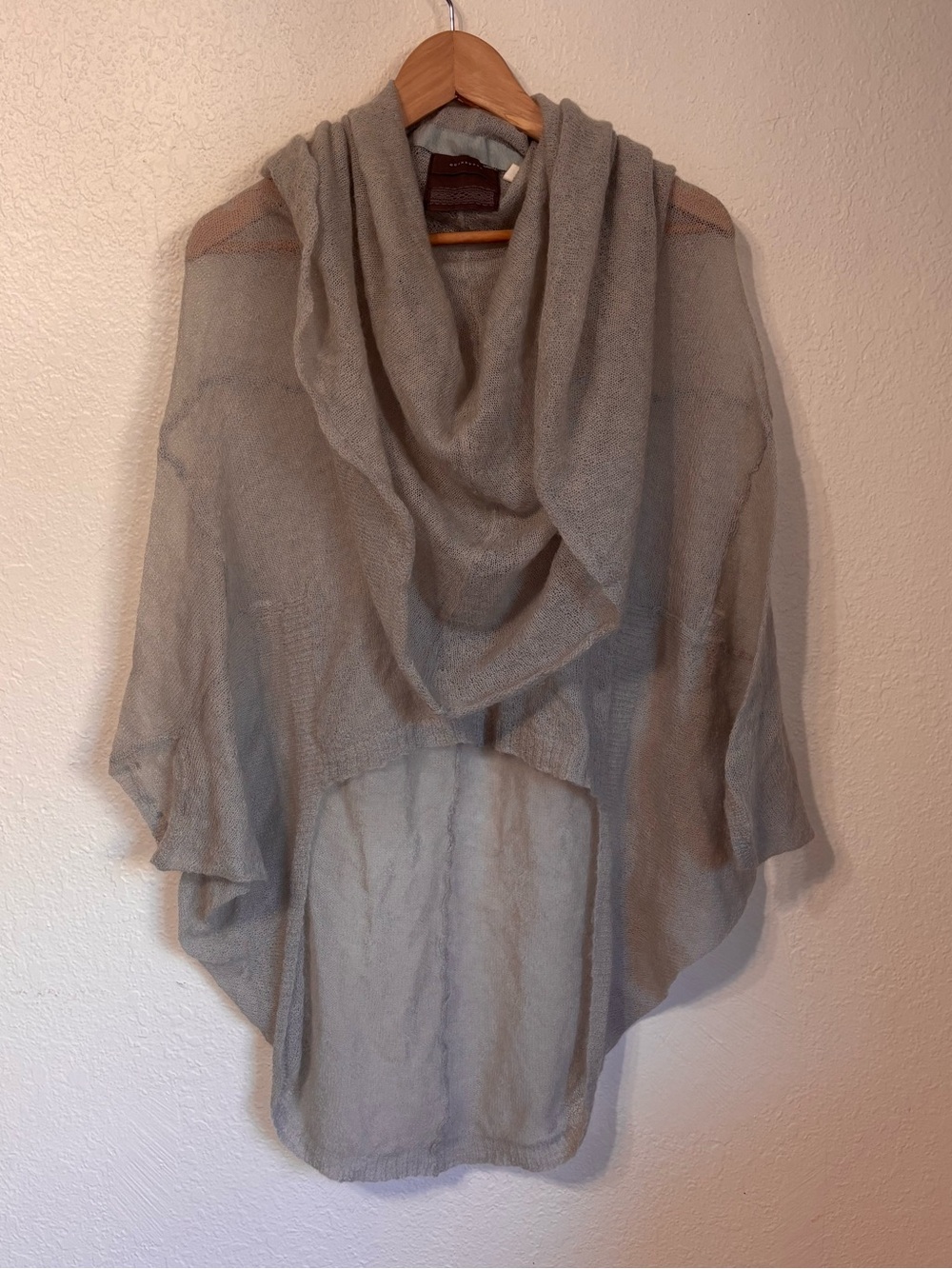 Anthropologie Guinevere Mohair Blend Lagenlook Cowl Shrug Sweater Small
